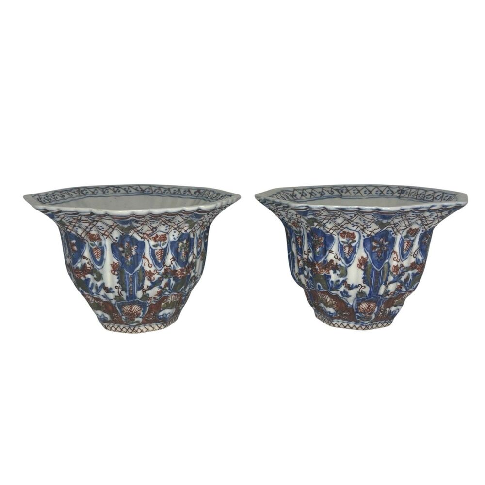 2 Royal Tichelaar Makkum Polychrome Delft - Kraaikom Bowl